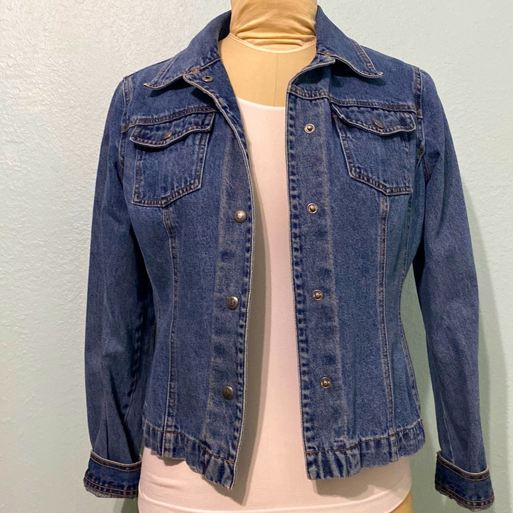 B Belongings Denim jacket embroidered size M